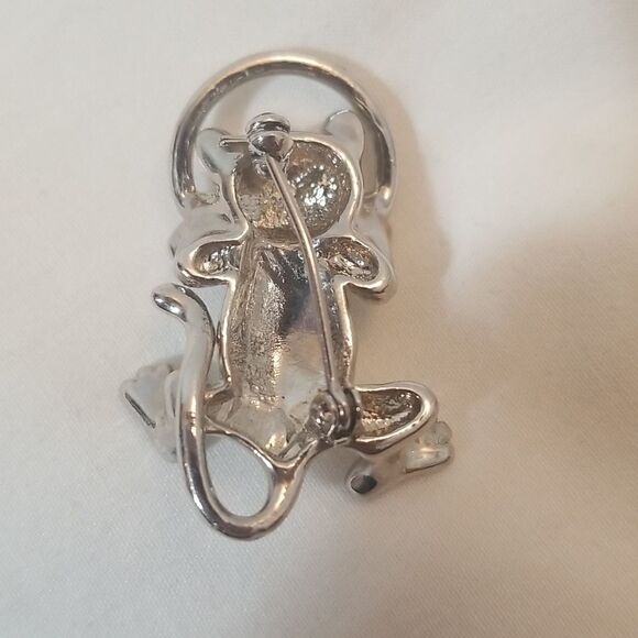 Silver Adorable Kitty Cat Booch - Picture 4 of 4